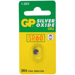 Afbeelding van GP knoopcel batterij SR60 | GP364 | zilveroxide | 1 stuk | GPGP364