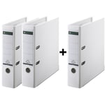 Afbeelding van Leitz 1010 ordner | A4 | plastic | wit | 80 mm | 3 stuks | 10105001-3