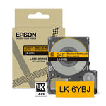 Afbeelding van Epson LK-6YBJ matte tape zwart op geel 24 mm (origineel) | EPSC53S672076