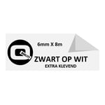 Afbeelding van Brother TZe-S211 tape zwart op wit extra klevend 6mm x 8m (huismerk) | STTZe-S211