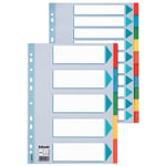 Afbeelding van Esselte 100197 A4 tabbladen | gekleurd karton | 5 tabs | 2-, 4-, 23-gaats | ESS100197