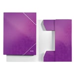 Afbeelding van Leitz 3982 WOW 3-klepsmap | A4 | PP gelamineerd papier | paars | 250 bladen | LEI39820062