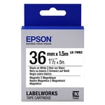 Afbeelding van Epson LK-7WB2 magnetische tape zwart op wit 36mm (origineel) | EPSC53S657002