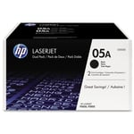 Afbeelding van HP 05A (CE505D) toner cartridge zwart 2 stuks (origineel) | HPCE505D