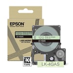 Afbeelding van Epson LK-4GAS tape grijs op groen 12 mm (origineel) | EPSLK-4GAS