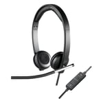 Afbeelding van Logitech H650e stereo bekabelde headset | USB | zwart | LOG981-000519