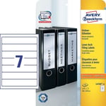 Afbeelding van Avery Zweckform L4760-25 printbare rugetiketten | wit | zelfklevend | smal | 38 mm x 192 mm | 175 etiketten | AVEL4760-25