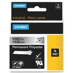 Afbeelding van DYMO 1805441 IND Rhino tape permanent polyester zwart op metallic 6mm (origineel) | DYM1805441