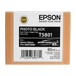 Afbeelding van Epson T5801 inktcartridge foto zwart (origineel) | EPST580100