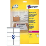 Afbeelding van Avery Zweckform L7993-25 verzendetiketten | wit | ultra sterk | zelfklevend | 99,1 mm x 67,7 mm | 200 etiketten | AVEL7993-25
