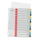 Afbeelding van Leitz 12480000 Cosy bedrukbare tabbladen | A4 | plastic | 11-gaats | 12 tabs | LEI12480000