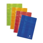 Afbeelding van Clairefontaine spiraalblok assorti | A4 | geruit zonder kantlijn | 50 vel | 10 stuks | CLA8143C