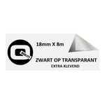 Afbeelding van Brother TZe-S141 tape zwart op transparant extra klevend 18mm x 8m (huismerk) | STTZe-S141