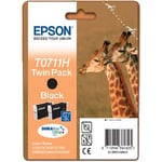Afbeelding van Epson T0711H inktcartridge zwart 2 stuks (origineel) | EPST07114H