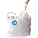 Afbeelding van Simplehuman vuilniszakken | met trekband | code N | 45-50 liter | 20 stuks | SI699NA3252
