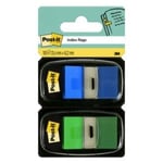 Afbeelding van 3M Post-it index 683-4 | blauw en groen | 25,4 x 43,2mm | 3M680-GB2