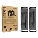 Afbeelding van Riso S-8113E inktcartridge zwart 2 stuks (origineel) | RISS-8113E