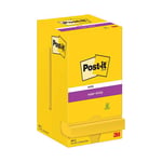 Afbeelding van 3M Post-it notes Super Sticky | 76 x 76 mm | neongeel | 12 stuks | 3M7100290189