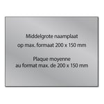 Afbeelding van Posthumus gegraveerde naamplaat | aluminium | zelfklevend | 200 x 150 mm | POST613513
