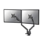 Afbeelding van Neomounts Next Slim Desk gasgeveerde monitorarm | 2 monitoren | 17-35 inch | zwart | 9 kg | NEODS70-250BL2