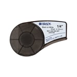 Afbeelding van Brady M21-250-595-WT tape vinyl | zwart op wit | 6,35mm x 6,40m | BRAM21-250-595-WT