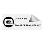 Afbeelding van Brother TZe-151 tape zwart op transparant 24mm x 8m (huismerk) | STTZe-151