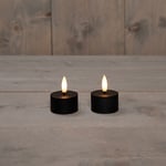 Afbeelding van Anna Collection LED Waxinelicht | 4 x 5 cm | zwart | 3D vlam | 2 stuks | AN861NA4433