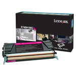Afbeelding van Lexmark X748H1MG toner cartridge magenta hoge capaciteit (origineel) | LEXX748H1MG