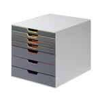 Afbeelding van Durable 760727 Varicolor ladeblok | kunststof | grijs en gekleurd | 7 laden | DUR760727