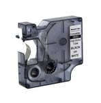 Afbeelding van DYMO S0718280 / 18053 IND Rhino tape krimpkous zwart op wit 9mm (huismerk) | STS0718280