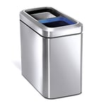 Afbeelding van Simplehuman duo prullenbak | Code C | zilver | 10 + 10 liter | SI699NA6689