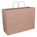 Afbeelding van Papieren draagtas | bruin | 450 x 330 x 170 mm | 100 stuks | PAA270677