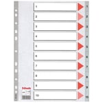 Afbeelding van Esselte 100105 A4 index | plastic | 1-10 | 11-gaats | ESS100105
