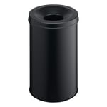 Afbeelding van Durable 330601 SAFE vuilnisbak | metaal | zwart | 30 liter | DUR330601