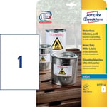 Afbeelding van Avery Zweckform J4775-10 weerbestendige etiketten | 210 mm x 297 mm | 10 etiketten | AVEJ4775-10