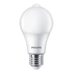 Afbeelding van Philips E27 LED-lamp | Dag/Nacht Bewegingssensor | 8W (60W) | warm wit | peermodel | PHILPH02346