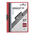 Afbeelding van Durable 220903 Duraclip klemmap | A4 | rood | tot 60 pagina’s | DUR220903