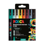 Afbeelding van POSCA PC-3M verfmarkerset | Retro kleuren | ronde punt | 0,9 - 1,3 mm | 8 stuks | POSPC3M8RE