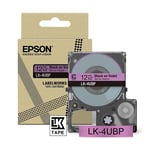Afbeelding van Epson LK-4UBP tape zwart op paars 12 mm (origineel) | EPSLK-4UBP