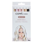 Afbeelding van Copic Ciao markerset | Portrait Colours 1 | penseel / beitel | 6 stuks | COP22075552