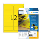 Afbeelding van Herma 8029 folie etiketten | weerbestendig | A4 | 99,1 x 42,3 mm | geel | 300 etiketten | HER8029
