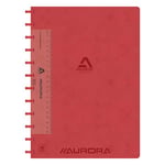 Afbeelding van Aurora 6845.742R Adoc schrift met liniaal | A4 | geruit | 90 gr. | 72 vel | rood | AUR6845.742R