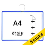 Afbeelding van Djois informatiekader | A4 | blauw | liggend | met haak | 5 stuks | DJO154451
