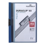 Afbeelding van Durable 310144 Duraclip klemmap | A4 | donkerblauw | tot 60 vel | DUR220907