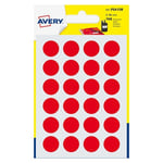 Afbeelding van Avery Zweckform PSA15R markeringspunten | 15 mm | rood | 168 etiketten | AVEAV-PSA15R