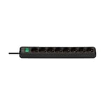 Afbeelding van Brennenstuhl 1159300018 Eco-Line stekkerdoos | 8 stopcontacten | met schakelaar | 3 meter | zwart | BRE1159300018