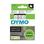 Afbeelding van DYMO S0720770 / 43610 tape zwart op transparant 6mm (origineel) | 43610