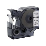 Afbeelding van DYMO S0720820 / 45800 tape zwart op transparant 19mm (huismerk) | STS0720820