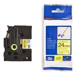 Afbeelding van Brother TZe-FX651 flexi ID tape zwart op geel 24mm x 8m (origineel) | BROTZe-FX651