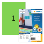 Afbeelding van Herma 4404 permanent hechtende etiketten | A4 | 210 x 297 mm | groen | 100 etiketten | HER4404